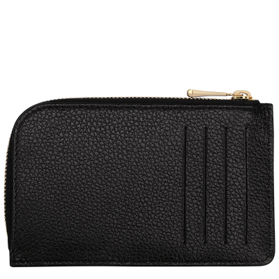 Le Foulonné Card holder , Black - Leather