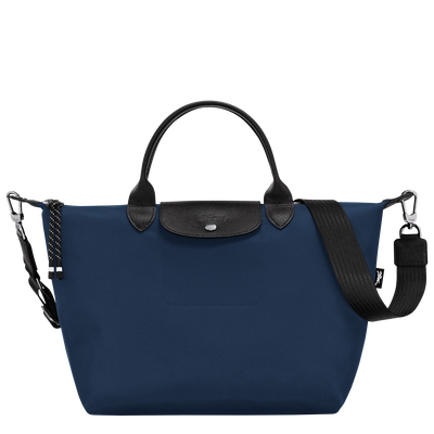 Le Pliage Energy L Handbag , Navy - Recycled canvas