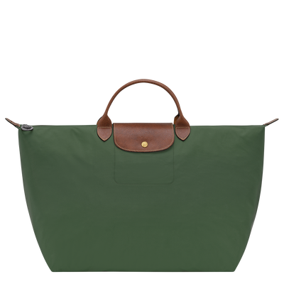 Le Pliage Original L Travel bag , British Green - Recycled canvas