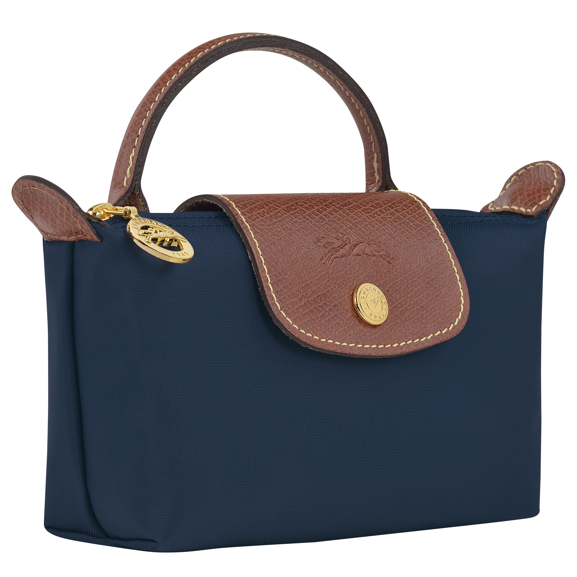 Pouch with handle, Navy - View 3 of
5 - zoom in Le Pliage Original Pouch with handle, Navy