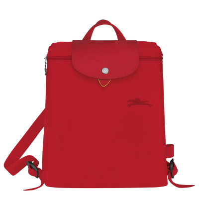 Le Pliage Green M Backpack , Tomato - Recycled canvas