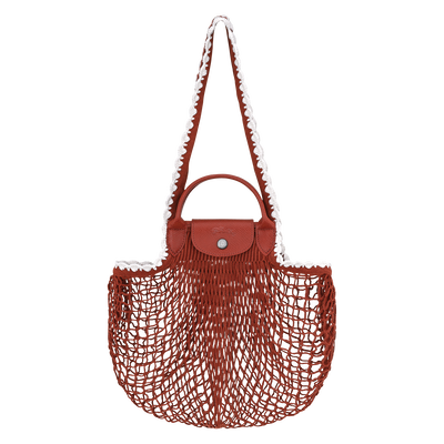 Le Pliage Collection L Mesh bag , Terracotta - Canvas