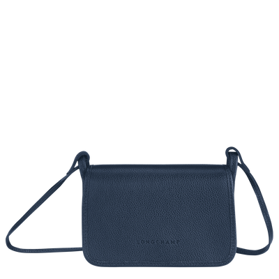 Le Foulonné XS Clutch , Navy - Leather